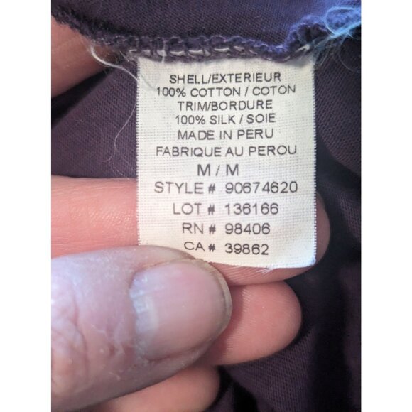 Theory Color Blocking Grey & Purple Casual A-line Dress w/Silk Tie Sash Sz M - Picture 9 of 11